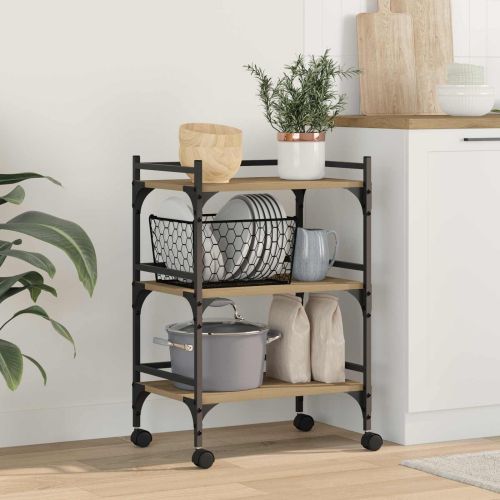 Кухненска количка Дъб 50 x 35 x 75.5 см Инженерно дърво