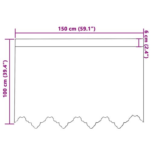 Перде от дантела С завеси Флорален Бяло 100 x 150 cm Полиестер