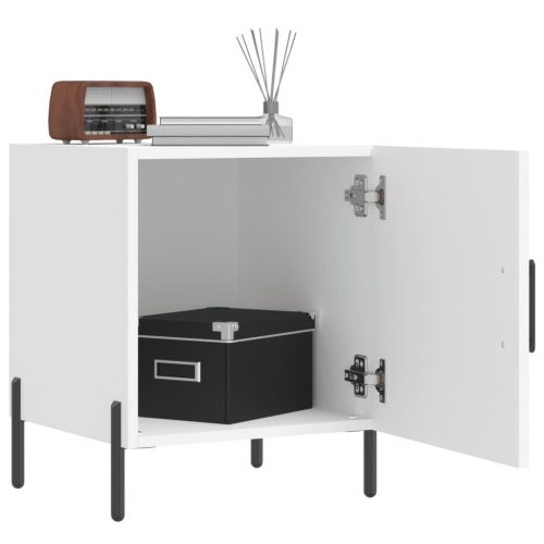 Нощни шкафчета 2 бр бели 40x40x50 см инженерно дърво