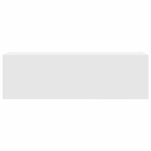 Стенен шкаф за баня, бял, 100x25x30 см, инженерно дърво