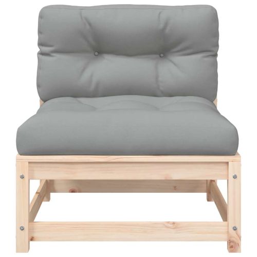 Градинско кресло без подлакътници, с възглавници и табуретка