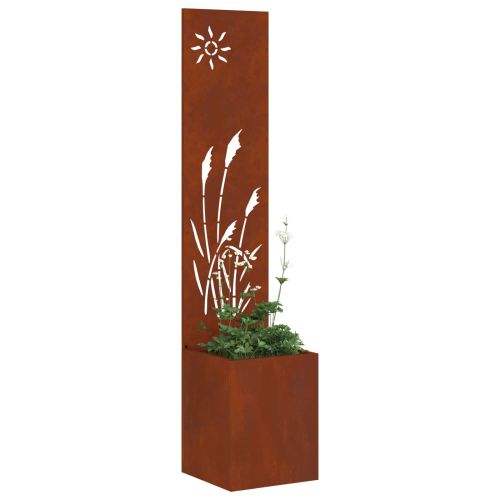 Екран за градинска неприкосновеност Ръждясало 32 x 140 см