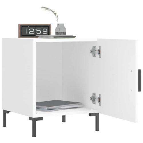 Нощни шкафчета 2 бр бели 40x40x50 см инженерно дърво