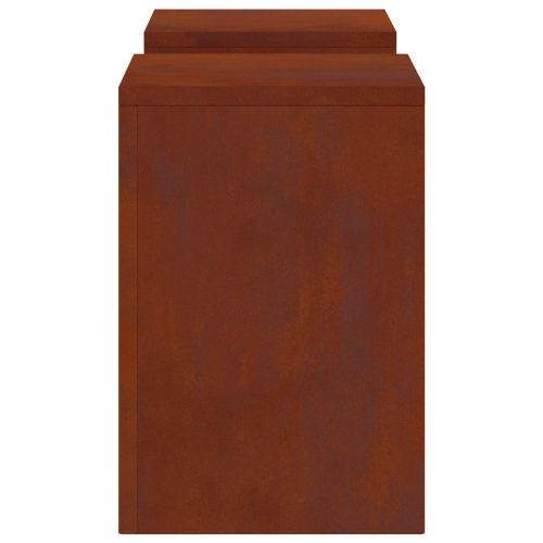 Стойка за растения 2 pcs Ръждясало 24 x 24 x 35 см