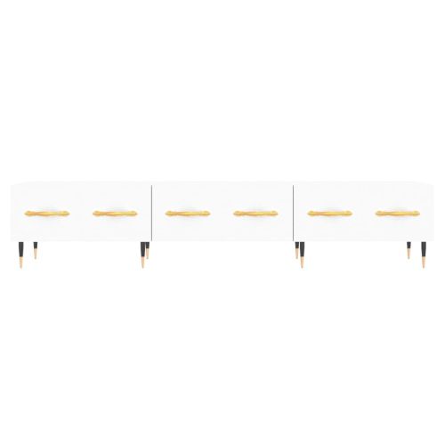 ТВ шкаф, бял, 150x36x30 см, инженерно дърво