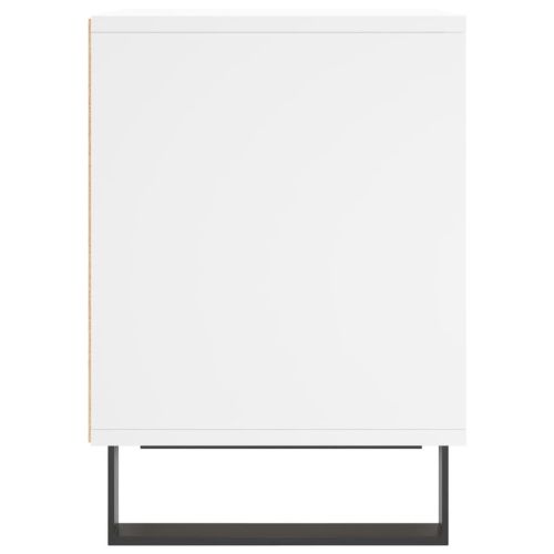 Нощни шкафчета, 2 бр, бели, 40x35x50 см, инженерно дърво