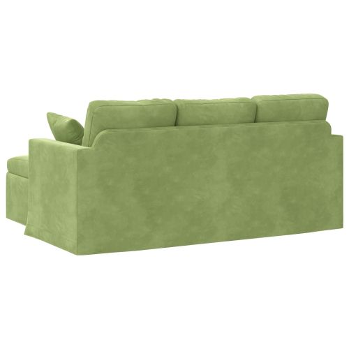 Диван Светло зелено 198 x 134 x 80 см Кадифе