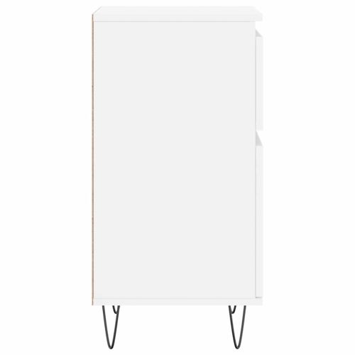Бюфети, 2 бр, бели, 40x35x70 см, инженерно дърво