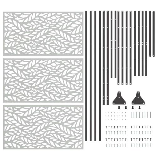 Екран за уединение Сив 100 x 50 x 180 см Стомана