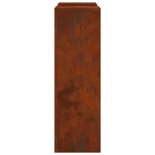 Стойка за растения 2 pcs Ръждясало 24 x 24 x 75 см