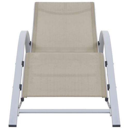 Шезлонг, textilene и алуминий, кремав