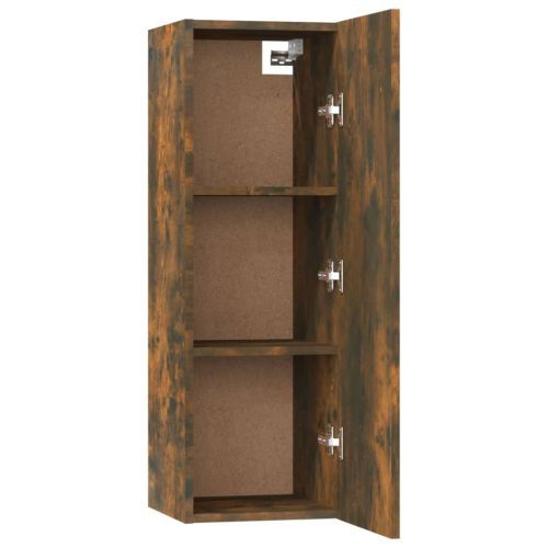 Комплект ТВ шкафове от 5 части, опушен дъб, инженерно дърво