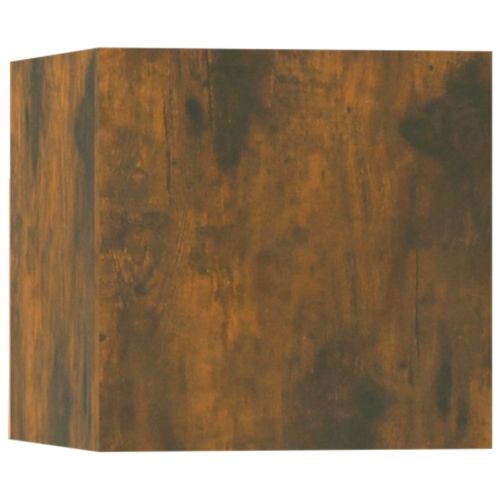 Комплект ТВ шкафове от 5 части, опушен дъб, инженерно дърво