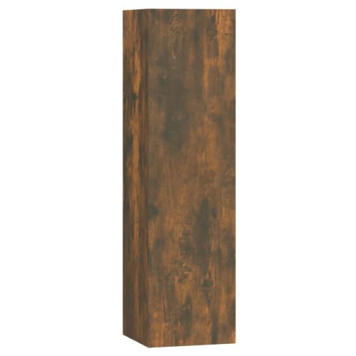 Комплект ТВ шкафове от 5 части, опушен дъб, инженерно дърво