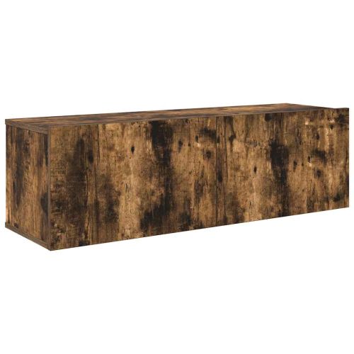 Комплект ТВ шкафове от 7 части, опушен дъб, инженерно дърво