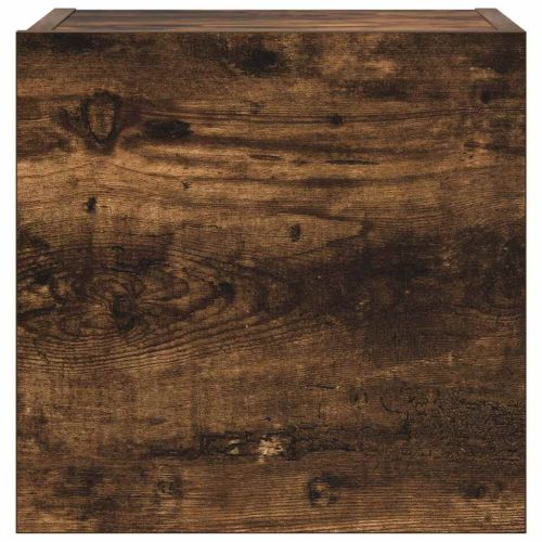 Комплект ТВ шкафове от 7 части, опушен дъб, инженерно дърво