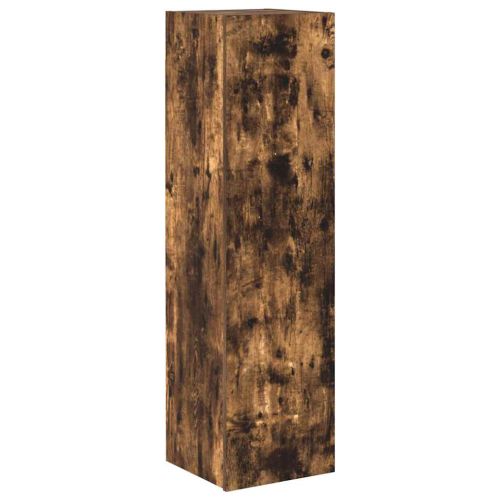 Комплект ТВ шкафове от 3 части, опушен дъб, инженерно дърво