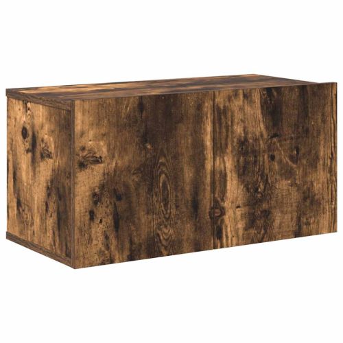 Комплект ТВ шкафове от 10 части, опушен дъб, инженерно дърво