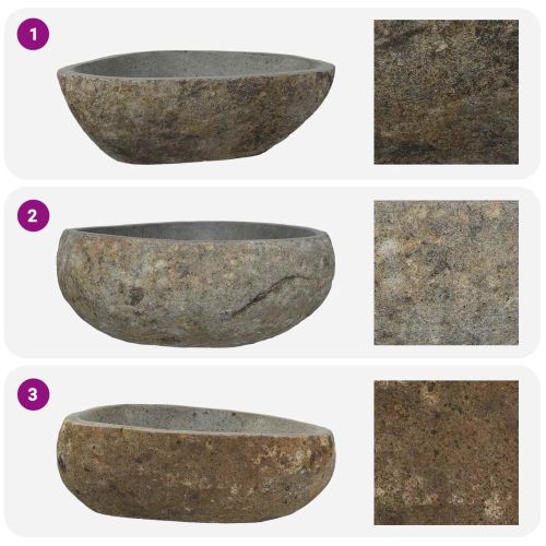 Речен камък Светлосиво 52 x 40 x 15 см Речен камък