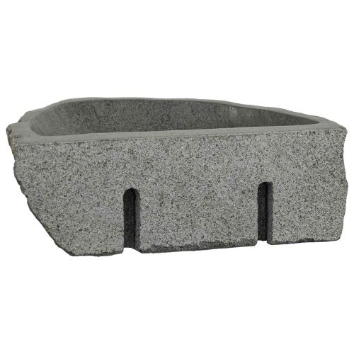 Монтирана на стена мивка Сив 37 x 30 x 12 см Речен камък