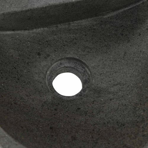 Монтирана на стена мивка Сив 37 x 30 x 12 см Речен камък