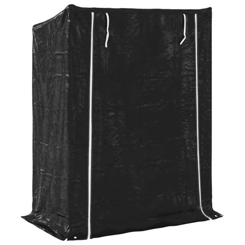 vidaxL Стойка за дърва за огрев с дъждобран, 150x80x200 см