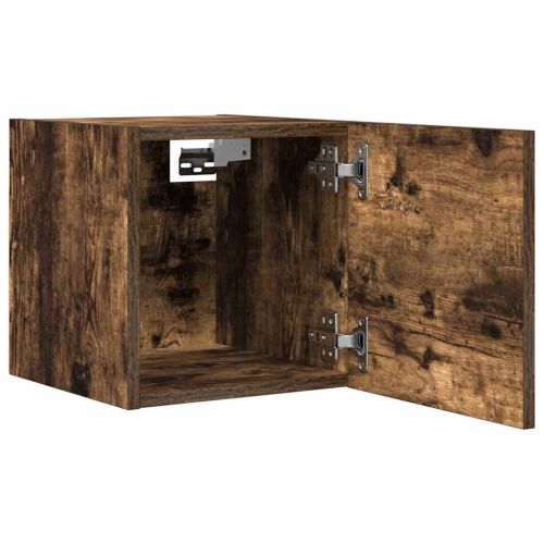 Стенни ТВ шкафове, 2 бр, опушен дъб, 30,5x30x30 см