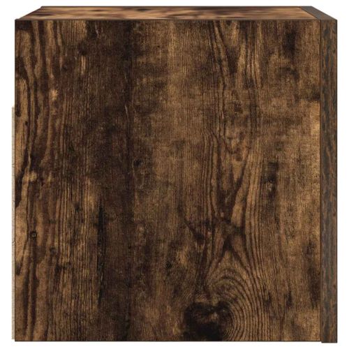 Стенни ТВ шкафове, 2 бр, опушен дъб, 30,5x30x30 см