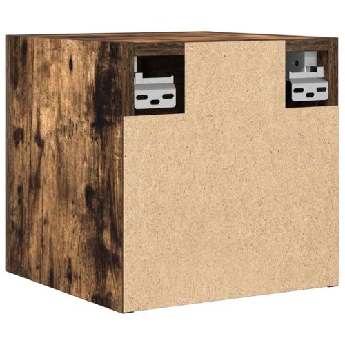 Стенни ТВ шкафове, 2 бр, опушен дъб, 30,5x30x30 см