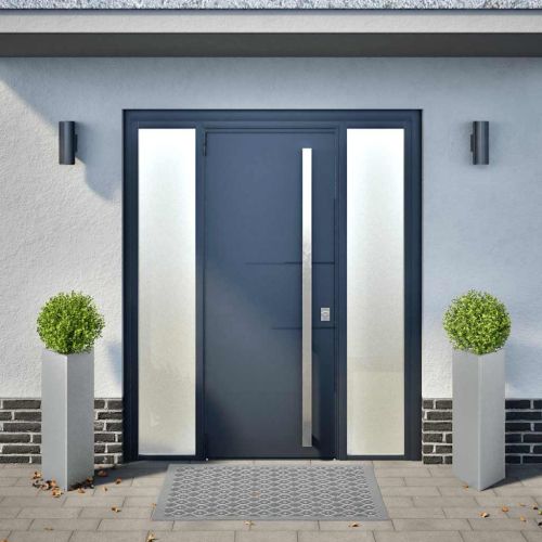 Градински кашпи 2 бр триъгълна 30x26x75 см поцинкована стомана