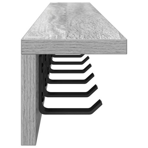 Стенен закачалка за палта Сив Сонома 100 x 10,5 x 10,5 см