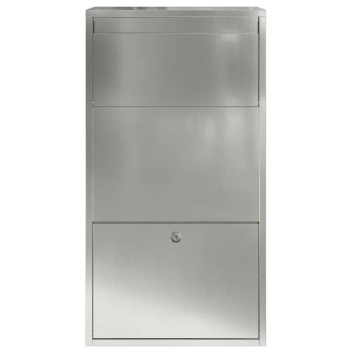 Пощенска кутия за пратки с врата Сребрист 44 x 22 x 82 см