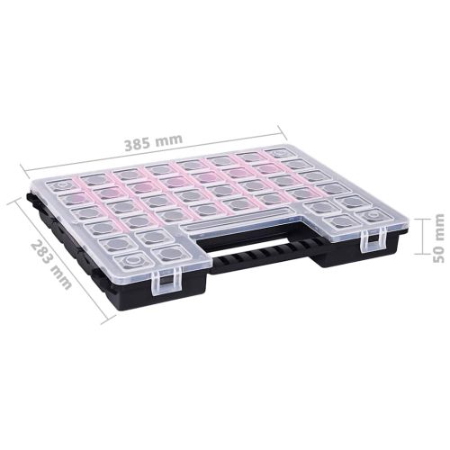 Асортиментни кутии 5 бр с регулируеми разделители 385x283x50 мм
