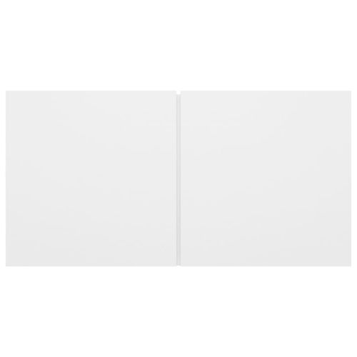 Комплект ТВ шкафове от 8 части, бял, инженерно дърво