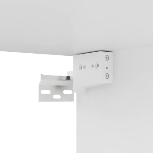 Комплект ТВ шкафове от 8 части, бял, инженерно дърво