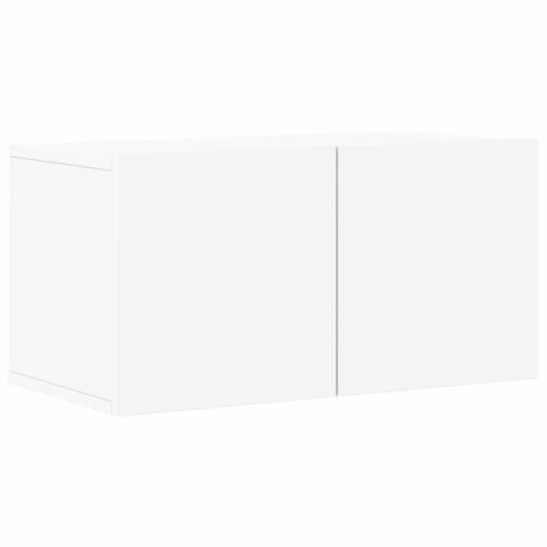 Комплект ТВ шкафове от 8 части, бял, инженерно дърво