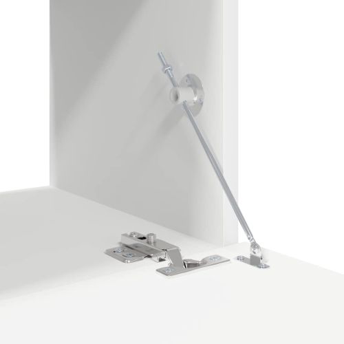 Комплект ТВ шкафове от 8 части, бял, инженерно дърво