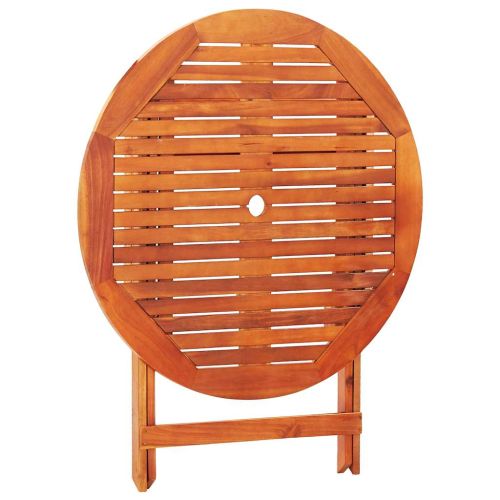 Градински сгъваем трапезен комплект, 5 части, евкалипт масив