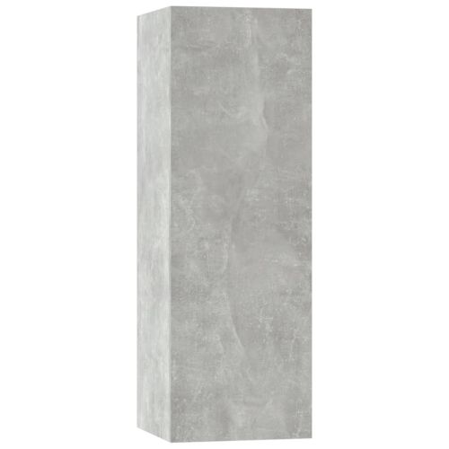 Комплект ТВ шкафове от 5 части, бетонно сив, инженерно дърво