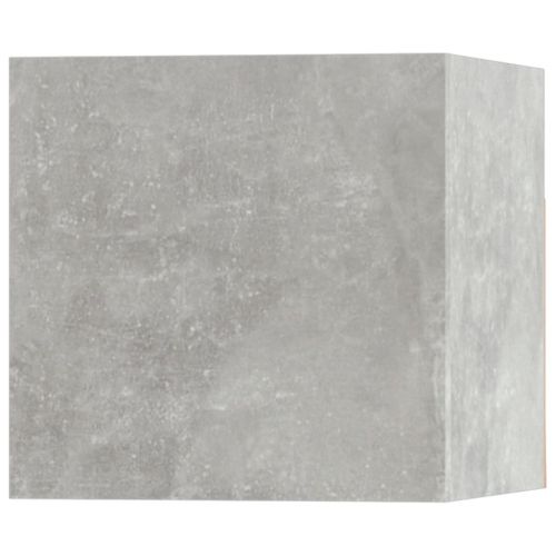 Комплект ТВ шкафове от 5 части, бетонно сив, инженерно дърво