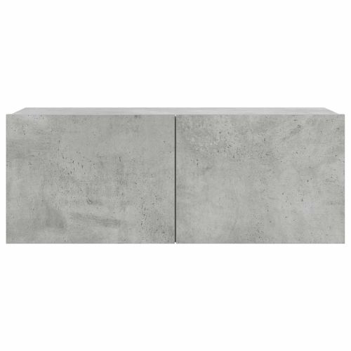 Комплект ТВ шкафове от 7 части, бетонно сив, инженерно дърво