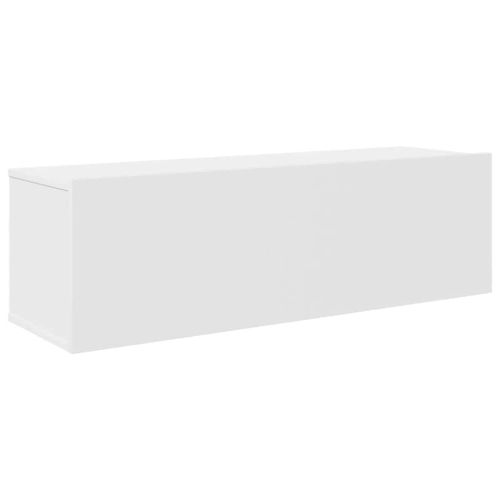 Комплект ТВ шкафове от 7 части, бял, инженерно дърво