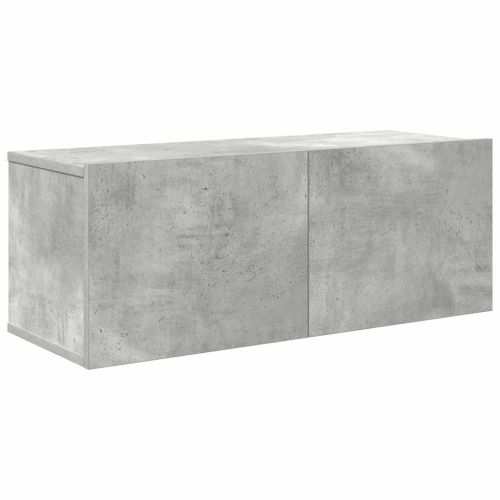 Комплект ТВ шкафове от 7 части, бетонно сив, инженерно дърво