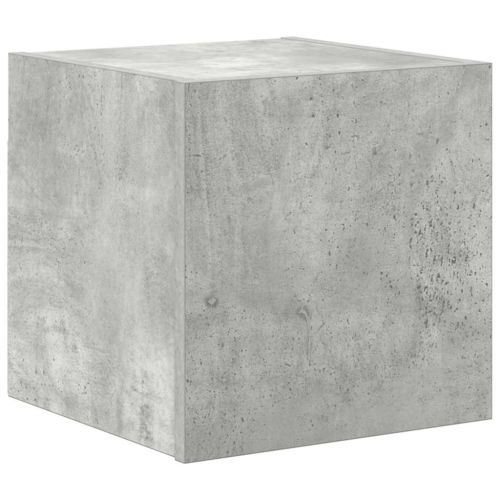 Комплект ТВ шкафове от 7 части, бетонно сив, инженерно дърво