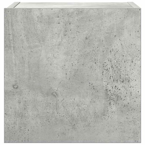 Комплект ТВ шкафове от 7 части, бетонно сив, инженерно дърво