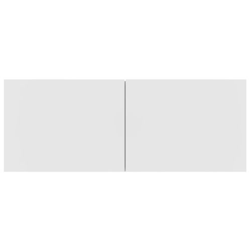 ТВ шкафове за стенен монтаж, Бял, инженерно дърво