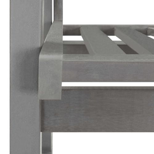 Люлеещ се стол, сив, акациево дърво масив