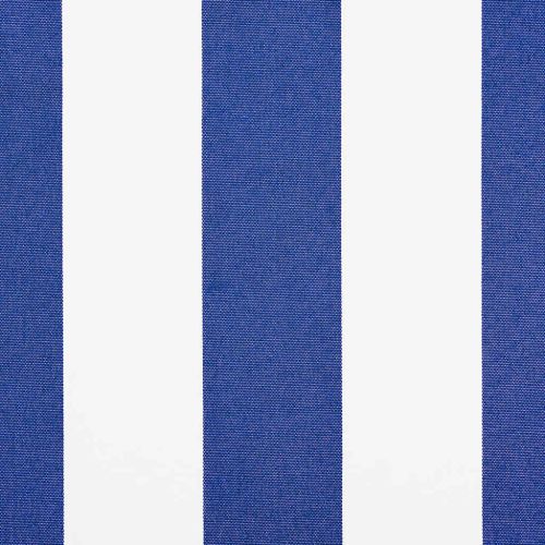 Прибираща се тента синьо и бяло 4x3 м плат и алуминий