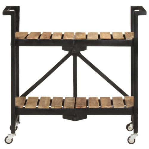 Кухненска количка, 87x36x81 см, мангово дърво масив