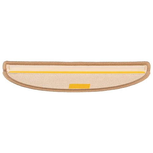 Изтривалки за стълби, 15 бр., 56x17x3 см, светлокафяви, полукръгли